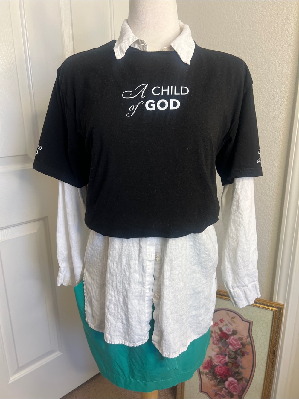 Black "A Child of God" Graphic Tee for Adults & Kids Size L